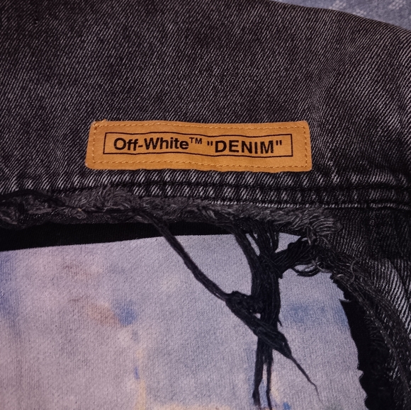 2018 Off White Black Denim Jacket - Picture 6 of 12